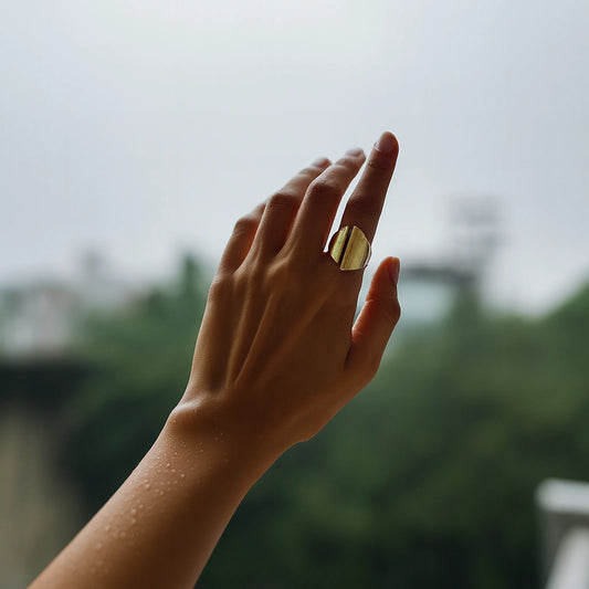 Split Signet Adjustable Ring