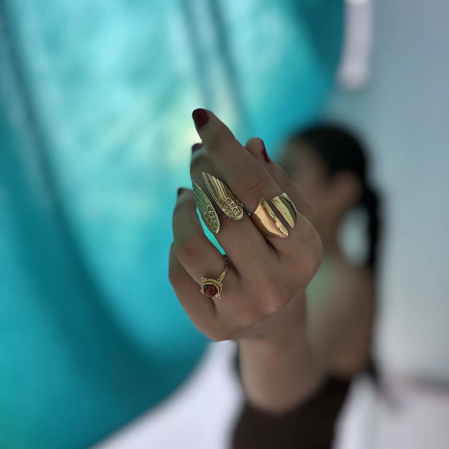 Split Signet Adjustable Ring