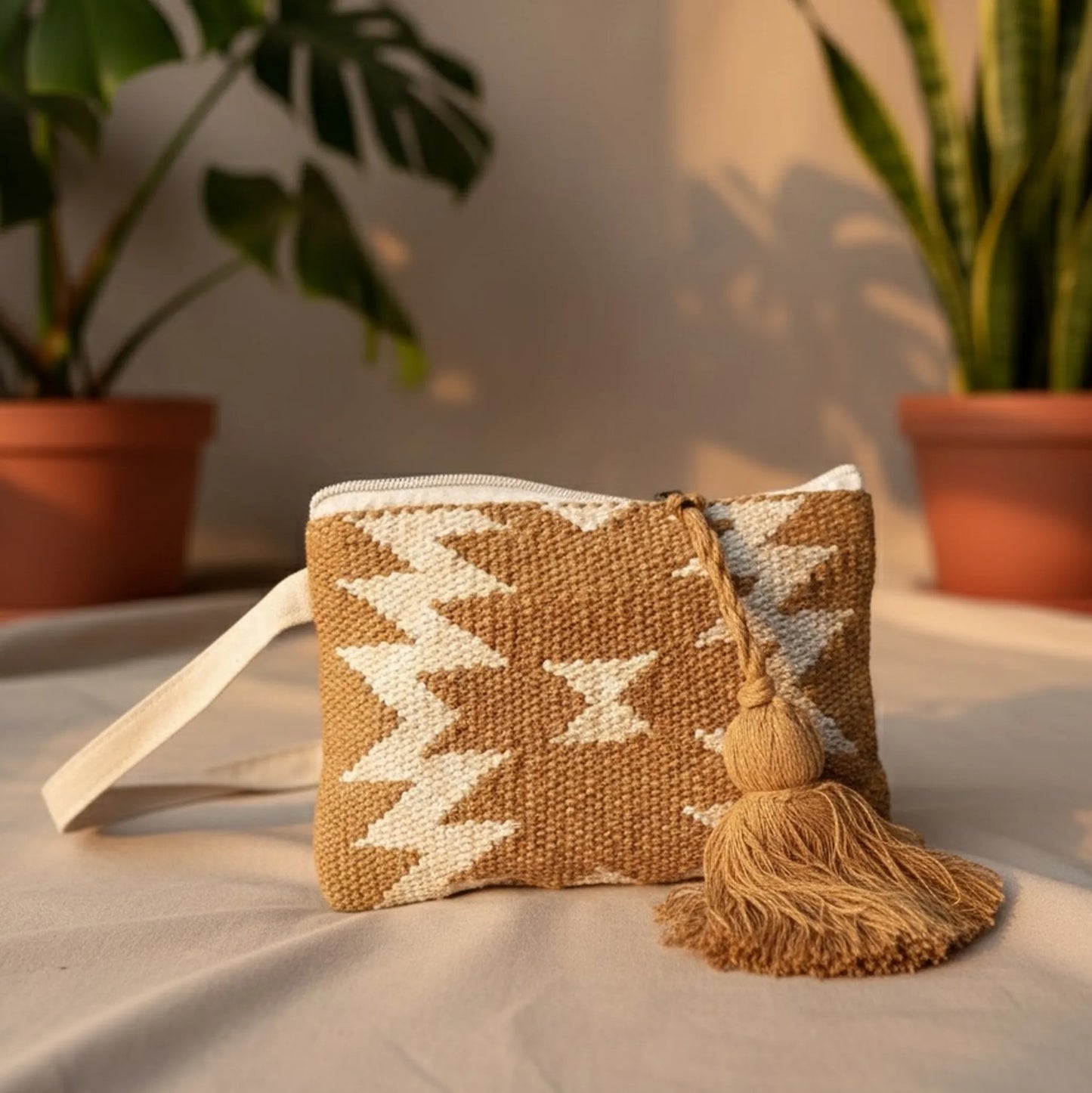 Earthline Weave Wristlet Bag